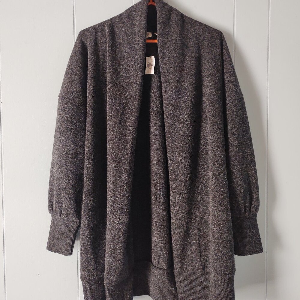Gap Charcoal Grey Open Front Long Oversized Cardigan